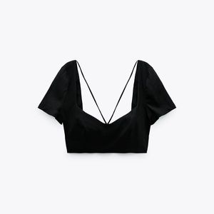 Black crop top